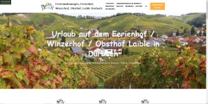 Homepage des Ferienhof / Obsthof / Winzerhof Laible in Durbach